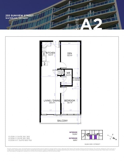 Floor plan for 1 bed, 1 bath, 768 sqft